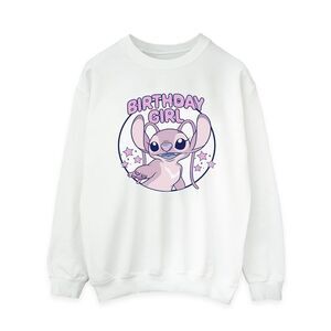 Lilo & Stitch Womens/Ladies Birthday Girl Angel Sweatshirt / White